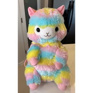 Official Amuse Alpacasso Rainbow Alpaca Plush Backpack